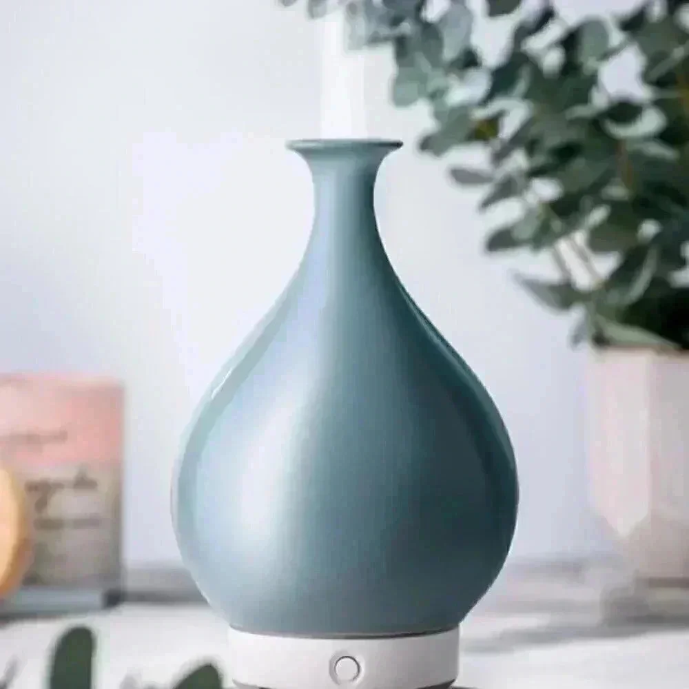 Green Glass Vase Diffuser